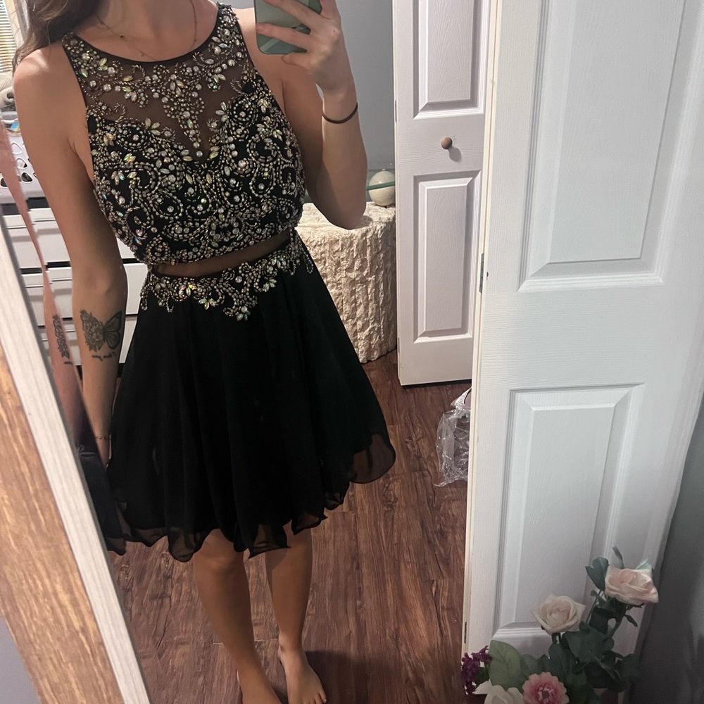 Black mini dress